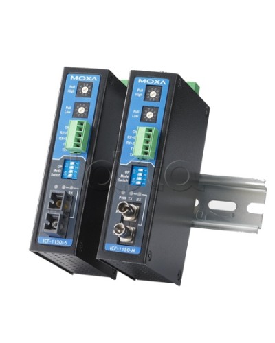Конвертор RS-232/422/485 в оптику MM (ST)Moxa ICF-1150I-M-ST-T во Владивостоке Дополнительное оборудование для ОПС Pintop.ru