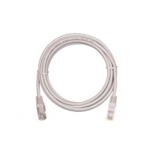 Шнур коммутационный NETLAN U/UTP 4 пары, Кат.5е (Класс D), 100МГц, 2хRJ45/8P8C, T568B, заливной, многожильный, BC (чистая медь), LSZH нг(B)-HF, серый, 0,3м, уп-ка 10шт. NETLAN EC-PC4UD55B-BC-LSZH-003-GY-10
