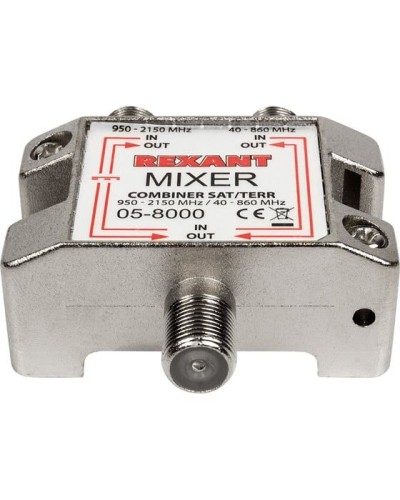 Диплексор (сумматор-делитель) SAT+TV REXANT 05-8000 во Владивостоке Системы видеонаблюдения Pintop.ru