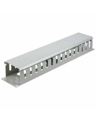 Органайзер кабельный горизонтальный с крышкой, 19, 2U, глубиной 72 мм, металл, RAL 7035 REXANT 04-2645 во Владивостоке Кабельные органайзеры Pintop.ru