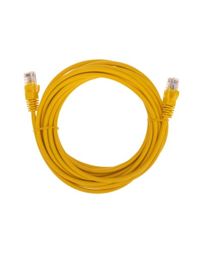 Патч-корд U/UTP, CAT 5e, RJ45-RJ45, 26AWG, LSZH, желтый, 5м REXANT 02-0105-5 во Владивостоке Патчкорды (медные) Pintop.ru
