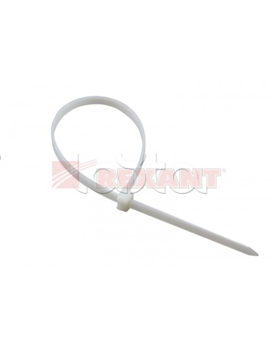 Хомут-стяжка нейлоновый, многоразовый 3х100 мм СКМ-100 белый (100шт/уп) REXANT 07-0109 во Владивостоке Стяжки-хомуты Pintop.ru