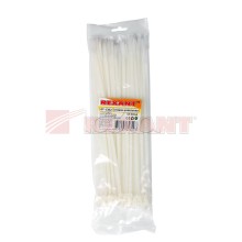 Хомут-стяжка нейлоновый 5х300 мм белый (100шт/уп) REXANT 07-1302