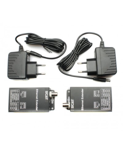 Комплект удлинителей Ethernet по коаксиальному кабелю до 1000м SC&T IP09CK во Владивостоке Видеоусилители, Модуляторы, Делители Pintop.ru