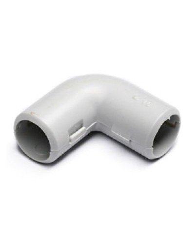 Угол 90° (из двух частей) для труб D25 мм, без галогена (25 шт/уп) Экопласт 41225-25HF во Владивостоке Аксессуары для труб (ОКЛ) Экопласт Pintop.ru