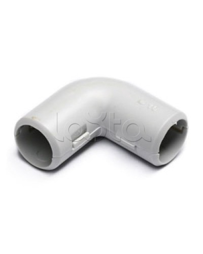 Угол 90° (из двух частей) для труб D32 мм, без галогена Экопласт 41232HF во Владивостоке Аксессуары для труб (ОКЛ) Экопласт Pintop.ru