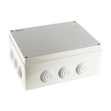 Коробка огн. Е110 о/п, 300х250х120,12 вых.,IP65, 5Р серый Экопласт (43060HF-GR)