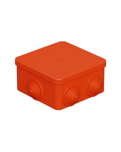 Коробка огн. E110, о/п 85х85х50мм,без галогена, 12 вых., IP55, 9P, оранж. Экопласт (43151HF) во Владивостоке Распределительные коробки Pintop.ru