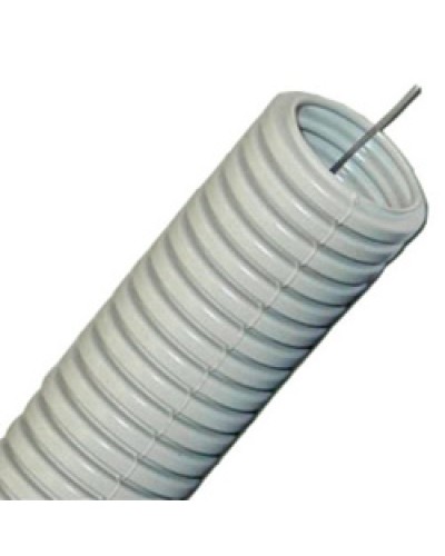 Труба гофрированная ПП легкая диам 25 мм, с зондом, без галогена Экопласт 60125HF во Владивостоке Труба гофрированная Pintop.ru