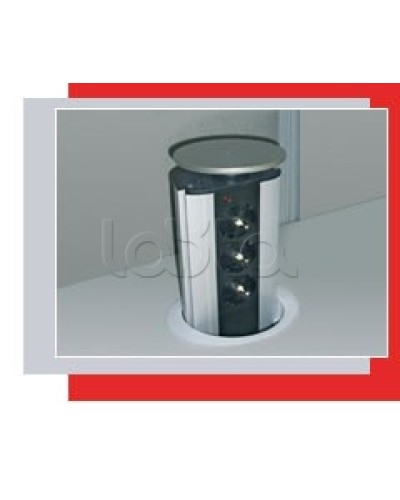 Блок розеточный настольный, 3 розетки (45х45мм) Экопласт 70303 во Владивостоке Блоки розеток Pintop.ru