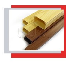 Миниканал 16x16 серия MEX с текстурой дерева (орех) Экопласт 77002N-2