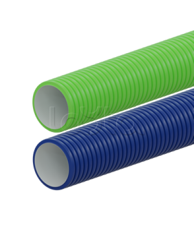 Вентиляционная труба гибкая двустенная для воздуховода (ПНД), антистатическая и антибактериальная D90мм, цвет красный (1шт=50м) Экопласт (803090RD) во Владивостоке Труба гофрированная Pintop.ru