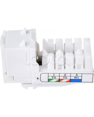 Механизм розетки телефонной (6 контактов) RJ-12 LK45 (Экопласт) (855600) во Владивостоке Розетки компьютерные и телефонные Pintop.ru