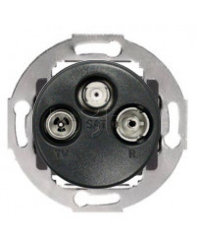 Механизм розетки TV+FM+SAT оконечный Vintage Экопласт 885400-1 во Владивостоке Розетки компьютерные и телефонные Pintop.ru