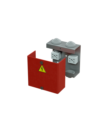 Коробка распределительная огнестойкая КРОПС, IP41, габаритные размеры 80х80х35 мм, для кабелей сечением до 4 мм2, 4 клеммы КМ-Профиль (FRJB-KM-ST1-4-04-КРОПС-IP41) во Владивостоке Распределительные коробки Pintop.ru