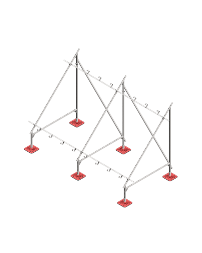 Опорная конструкция для установки нескольких солнечных панелей/коллекторов TECHNORAPTOR FOOT HD КМ-профиль (KM-TR-F-SSfMMPI-C HD) во Владивостоке Системы видеонаблюдения Pintop.ru