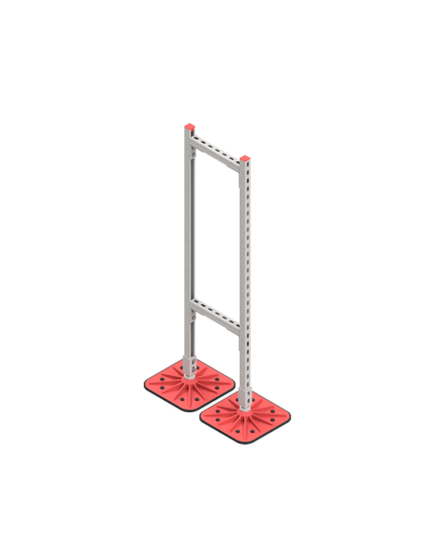 Опорная конструкция для горизонтальных прямоугольных воздуховодов и металлических лотков кабеленесущих систем TECHNORAPTOR FOOT 350х1500 HD КМ-профиль (KM-TR-F-SSHRAD-350-1500 HD) во Владивостоке Системы видеонаблюдения Pintop.ru