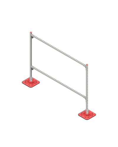 Опорная конструкция для горизонтальных прямоугольных воздуховодов и металлических лотков кабеленесущих систем TECHNORAPTOR FOOT 2000х1500 КМ-профиль (KM-TR-F-SSHRAD-2000-1500) во Владивостоке Системы видеонаблюдения Pintop.ru