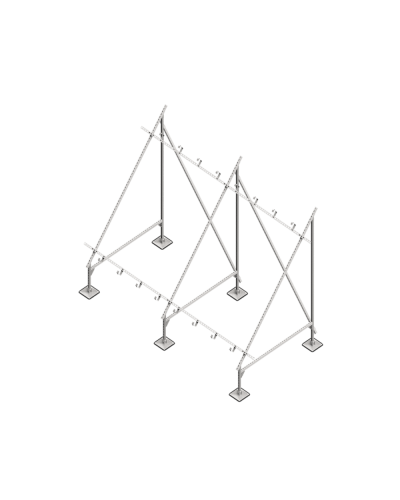 Опорная конструкция для установки нескольких солнечных панелей/коллекторов TECHNORAPTOR STEELFOOT HD КМ-профиль (KM-TR-STF-SSfMMPI-C HD) во Владивостоке Системы видеонаблюдения Pintop.ru