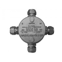 Коробка металлическая взрывозащищенная Магнито-контакт «СЕВЕРЛЕНД» К ("Крестовая". Под 4 кабельных ввода или Ех заглушки) пластиковые клеммники