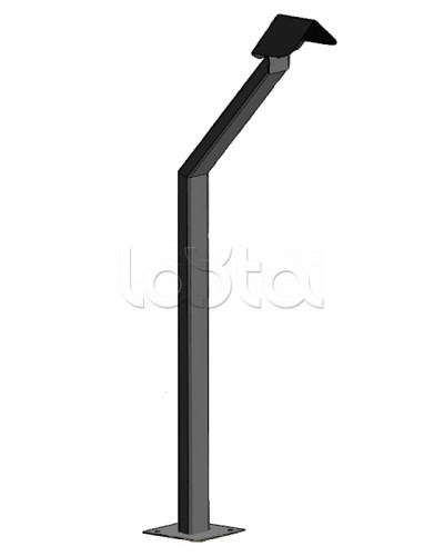 Стойка кнопки выхода Аякс наклонная исп.01 (под бетонирование), черная Магнито-контакт во Владивостоке Дополнительное оборудование для ОПС Pintop.ru