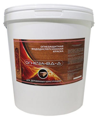Краска огнезащитная водно-дисперсионнаявспучивающаясядля дерева Огнеза марки«ОГНЕЗА-ВД-Д» , ведро 25 кг., цвет белый во Владивостоке Огнезащитные краски Pintop.ru
