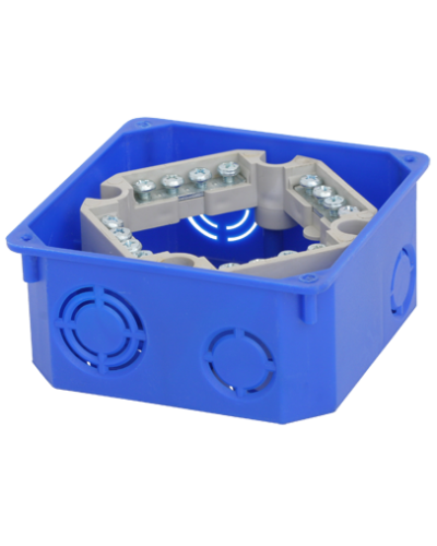 Коробка распаячная, для подштукатурного монтажа, с клеммником и крышкой, 110x110x50 (60шт/уп) ПожТехКабель 010-022 во Владивостоке Распределительные коробки Pintop.ru