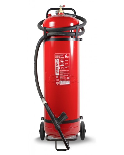 Огнетушитель ПОЖТЕХНИКА ОП-100(з) МИГ на тележке с перекрывным стволом (10А, 233В-2, С, Е) (баллон 125л., ОТВ-100кг) во Владивостоке Огнетушители Pintop.ru