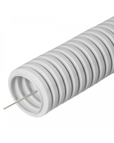 Труба гофрированная ПВХ сверхтяжелая 1100 Н серая с/з д16 (100м/5500м уп/пал) Промрукав (PR.0116321) во Владивостоке Труба гофрированная Pintop.ru
