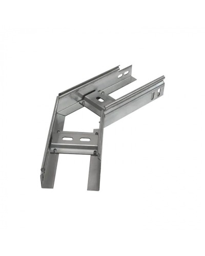 Угол горизонтальный 45 градусов лестничный 400х150 (1,5 мм) Промрукав (PR08.5473) во Владивостоке Аксессуары для лотков Pintop.ru