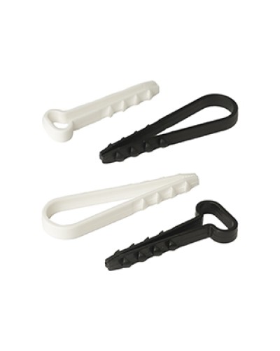 Дюбель-хомут для плоского кабеля 5-10 мм белый (100шт) Промрукав (PR08.6955) во Владивостоке Крепеж: Дюбели, шурупы, саморезы Pintop.ru