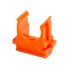 Крепёж-клипса для труб АБС-пластик оранжевая д25 (100шт/1000шт уп/кор) Промрукав (PR13.0065)