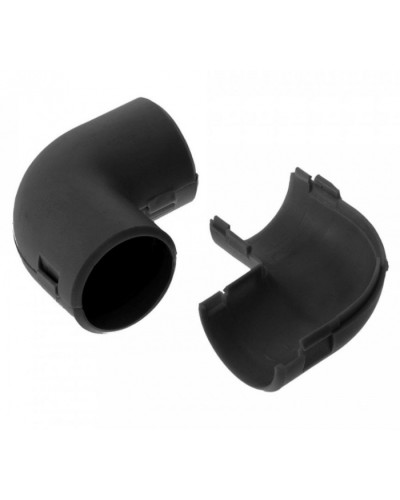 Соединитель угловой разборный черный д20 (50шт/800шт уп/кор) Промрукав (PR13.0192) во Владивостоке Повороты, муфты, тройники Pintop.ru