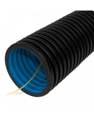 Труба гофрированная двустенная ПНД гибкая тип 450 (SN12) с/з черная д90 (50м/уп) Промрукав (PR15.0143) во Владивостоке Труба гофрированная Pintop.ru