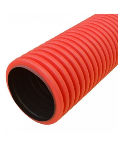 Труба гофрированная двустенная ПНД жесткая тип 450 (SN6) красная д200 5,7м (11,4м/уп) Промрукав (PR15.0210) во Владивостоке Труба гофрированная Pintop.ru