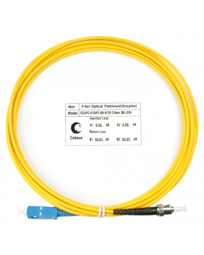 Шнур оптический simplex SC-ST 9/125 sm 3м LSZH Cabeus FOP(s)-9-SC-ST-3m во Владивостоке Патч-корды оптические Pintop.ru