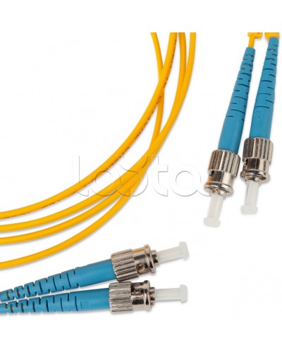 Патч-корд оптический SM 9/125 (OS2) ST-ST duplex (2м) Hyperline FC-D2-9-ST/UR-ST/UR-H-2M-LSZH-YL во Владивостоке Патч-корды оптические Pintop.ru