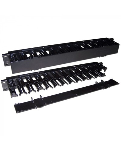 Кабельный органайзер 19 пластиковый, c крышкой, 1U LANMASTER (LAN-ORG/CVP-1U) во Владивостоке Кабельные органайзеры Pintop.ru