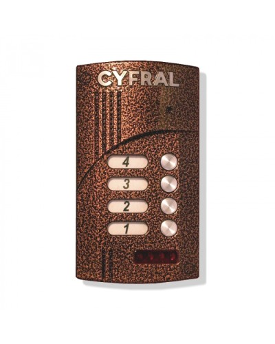 Блок вызова видеодомофона на 4 абонента Цифрал M-4.2/VС во Владивостоке Вызывные аудиопанели малоабонентные Pintop.ru