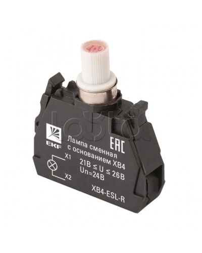 Лампа сменная c основанием XB4 красная 24В EKF PROxima (XB4-ESL-R) во Владивостоке Источники света(Лампы) Pintop.ru