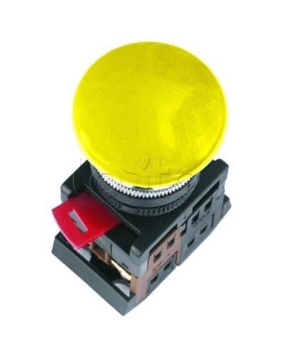 Кнопка AEA-22 Гриб желтая без подсветки 1з+1р IEK BBG30-AEA-K05 во Владивостоке Аксессуары для кабель-канала Pintop.ru