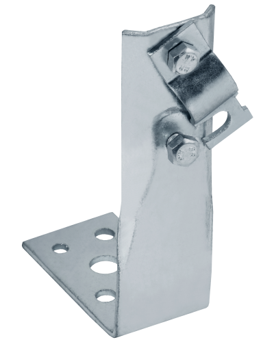 Держатель проводника круглого 6-10мм винтовой угловой h=60мм оцинкованная сталь HDZ IEK (ZDP87-14-1-16-60) во Владивостоке Крепеж Pintop.ru