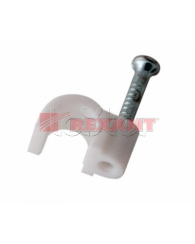 Крепеж кабеля круглый 5мм (10шт/уп) REXANT 07-4005 во Владивостоке Держатели, клипсы, скобы Pintop.ru