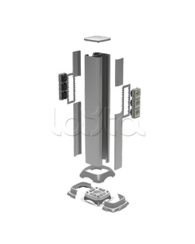 Колонна алюминевая 0,71 м, цвет светло-серебристый металлик DKC 09591 во Владивостоке Аксессуары для стоек и шкафов Pintop.ru
