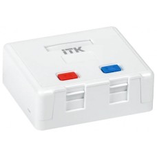 Корпус настенной розетки для 2 мод. Keystone Jack ITK (CS2-022)