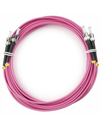 Шнур оптический duplex ST-ST 50/125 mm OM4 25м LSZH Cabeus FOP-50-OM4-ST-ST-25m во Владивостоке Патч-корды оптические Pintop.ru