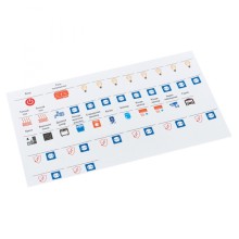 Комплект модульных наклеек средний с инд. ШК (137х240) EKF PROxima (mn-1-2-x)