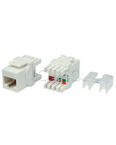 Вставка Keystone Jack RJ-45(8P8C) Hyperline KJ8-8P8C-C5e-180-WH во Владивостоке Модули Keystone Pintop.ru