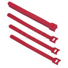 Хомут для кабеля, липучка с мягкой застежкой, 180x14 мм, красный (10 шт.) Cabeus CLAMP-180-RD