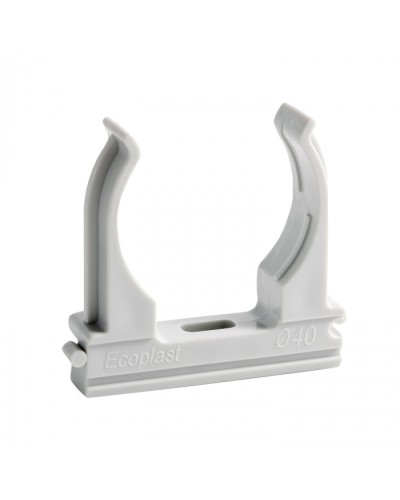 CF40G Держатель (клипса), без галогена, для труб D40мм (10шт) Экопласт (41740-10HF) во Владивостоке Держатели, клипсы, скобы Pintop.ru